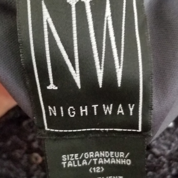 Charcoal sequin dress, V neck - Picture 2 of 4